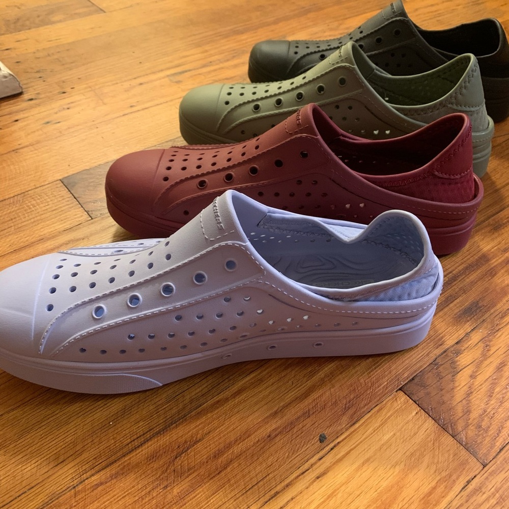 Lavender, black , and army green